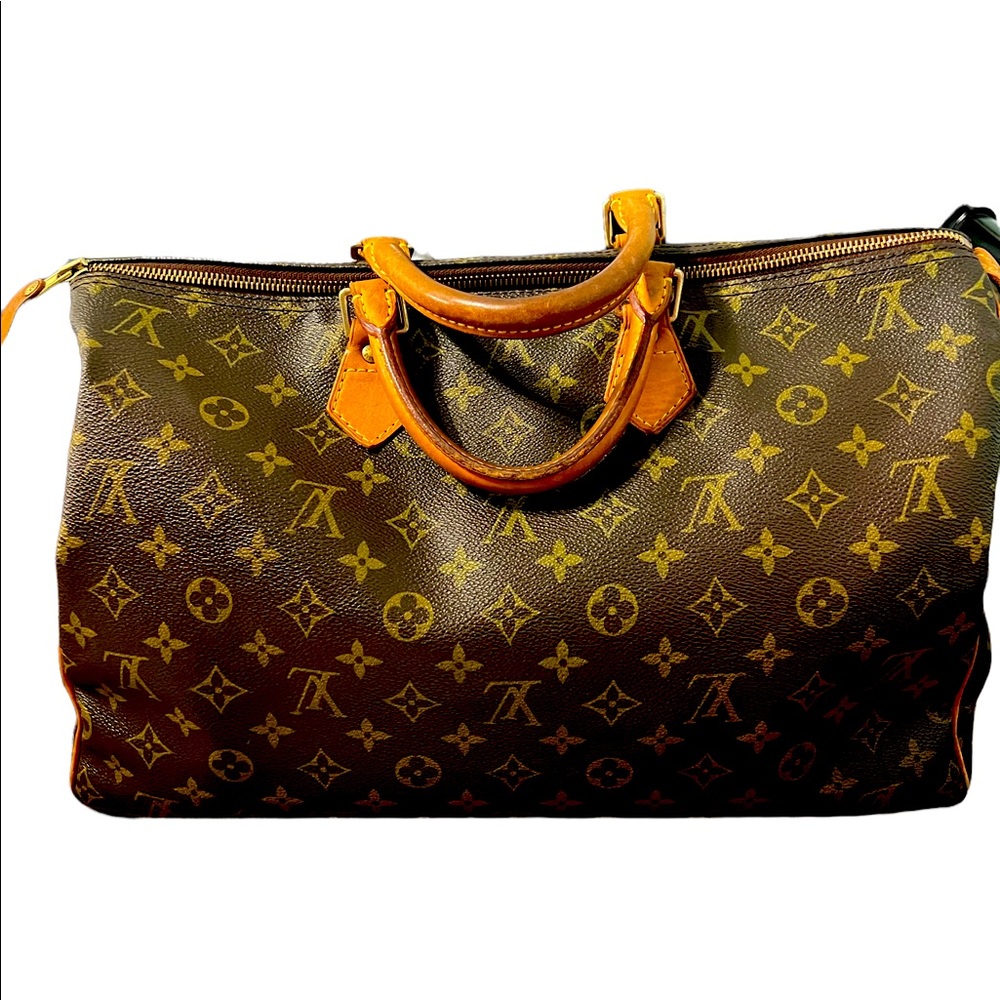 Authentic Louis Vuitton Travel Bag Boston Speedy 40 Monogram Used LV Handbag
